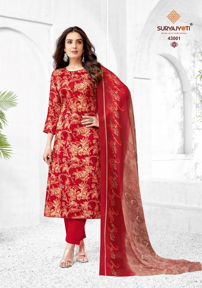 Suryajyoti  Naisha Vol 43 Jaam Satin Wholesale Salwar Suit Catalog